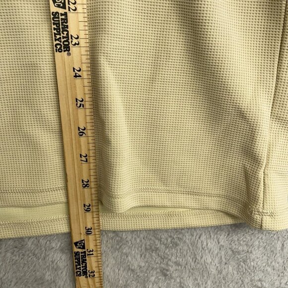 NEW Quiksilver Men's L Tan Waffle Hooded Pullover Sweatshirt Stretch - Picture 5 of 10